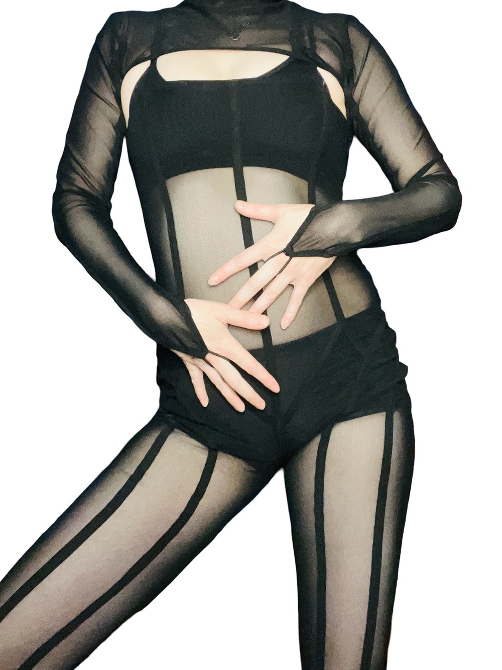 RARE Darker Wavs Dollskill shrug and bodysuit set size XS